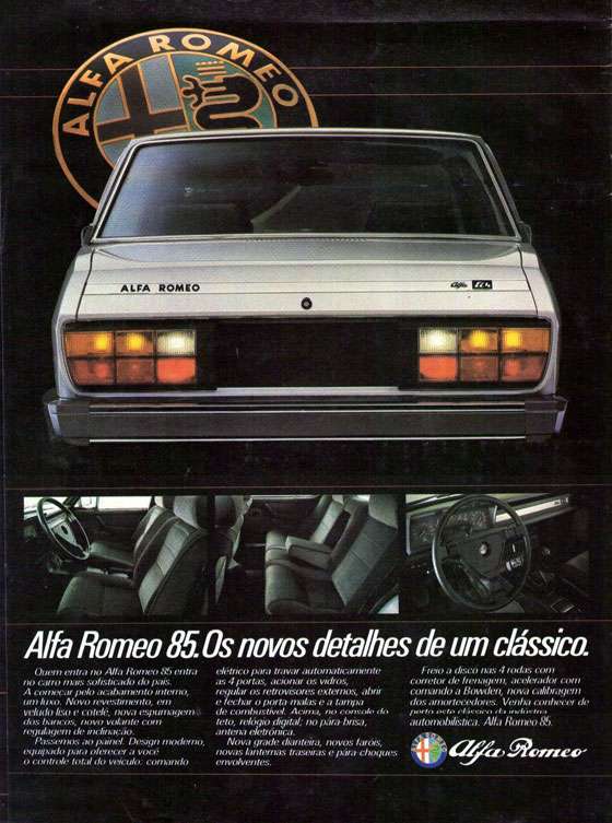 Alfa Romeo 85. Os novos detalhes de um clássico.
