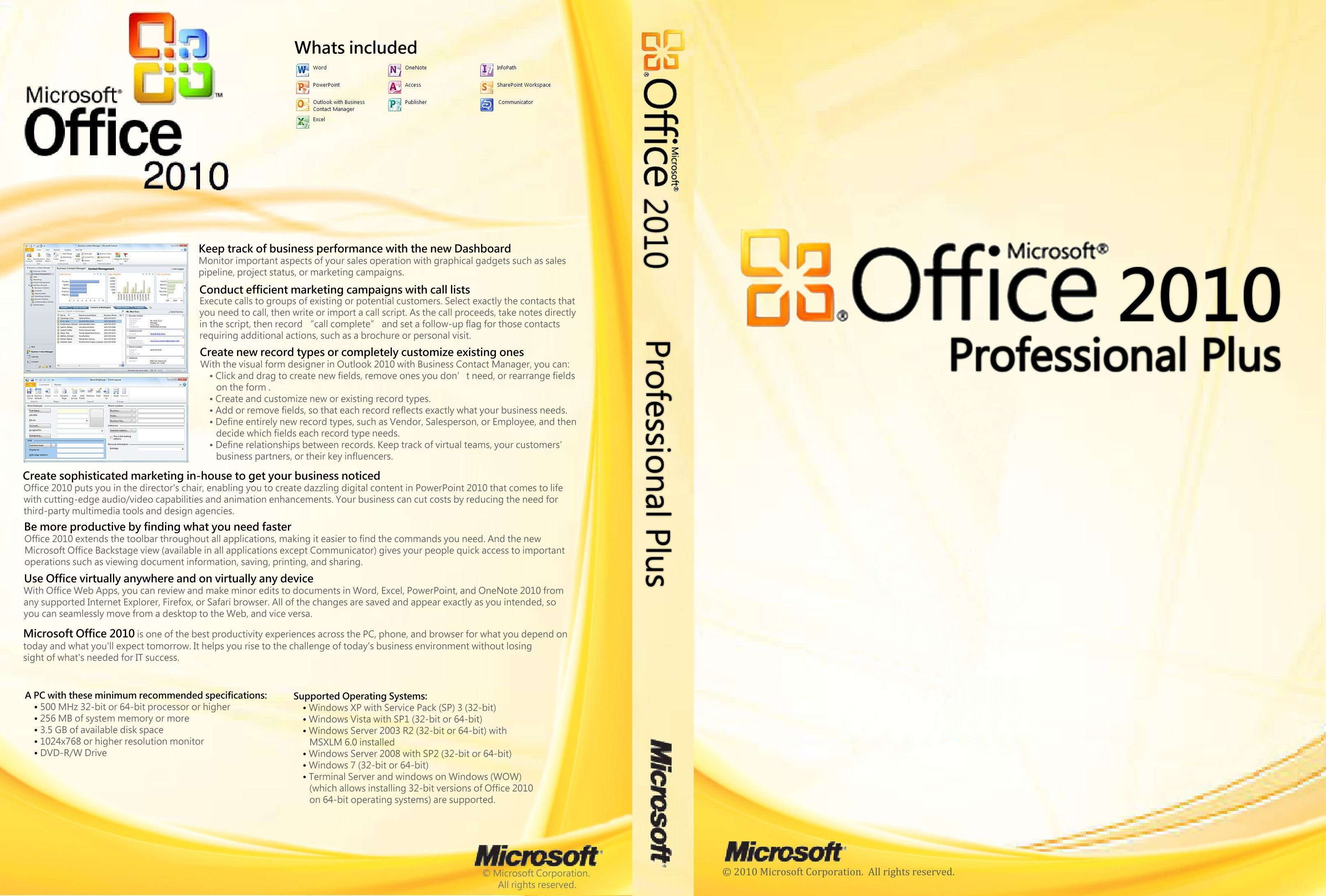 Microsoft Office 2010 Pro Plus (x64 X86) RTM VL Edition Incl. 64 Bit