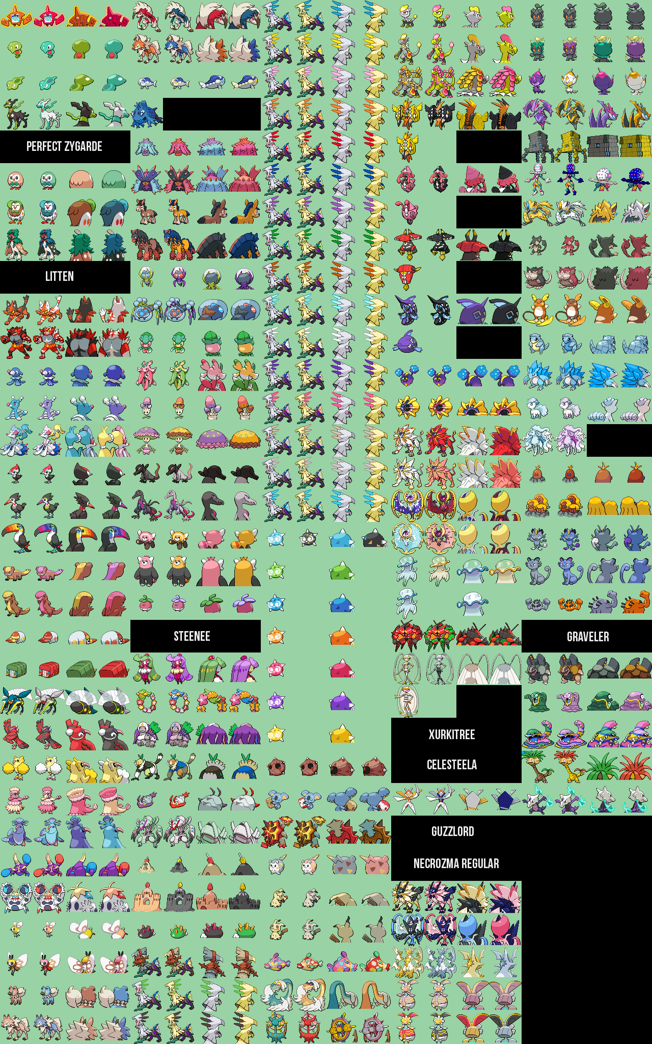 Nihilego Pokemon Pixel Art Pattern