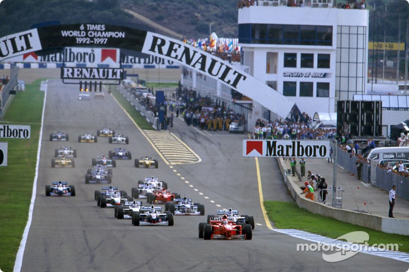 F1 1997 European GP Jerez Race Start