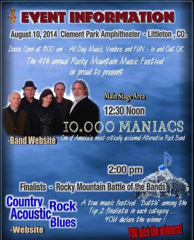Rocky Mountain Music Festival 2014 The Marshall Tucker Band 10,000 Maniacs