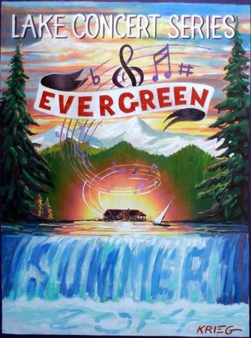 Evergreen Lake Summer 2014 Concert Series Poster