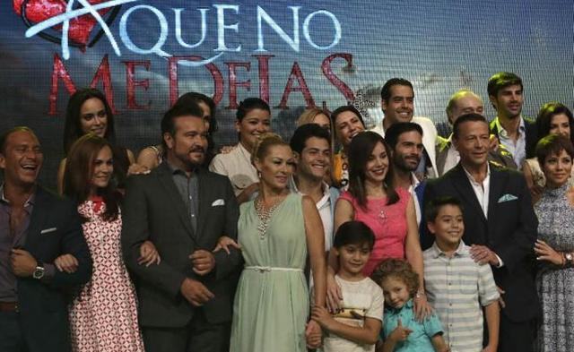 Foto realizada en la presentación de la telenovela