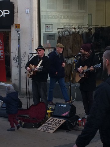 Buskers in the streets of Norwich