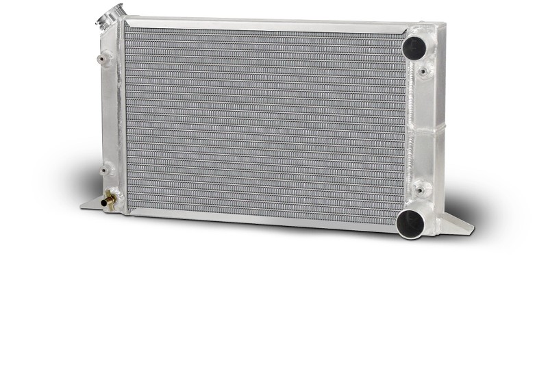 Lightweight Single Row Scirocco Radiator-RH Double Pass w/filler top left 1.25" in /1.25" Outlet