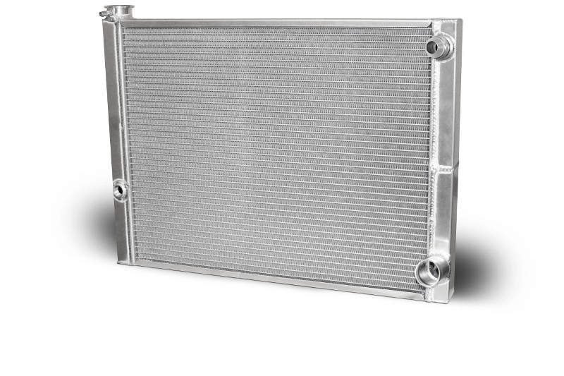 Double Pass Radiator Chevy 27.5 X 19 X 1.50 Core, 16 AN Male Inlet  