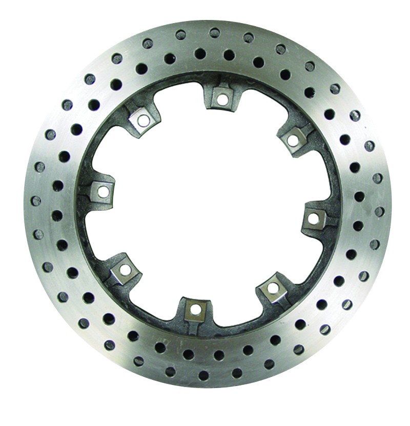 Cast Iron  Brake Rotor  Drilled  Straight 32 Vane  1.25 Inches Thick  11 3/4 Inches Diameter  8 Bolt  