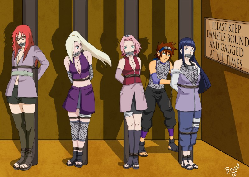 Naruto girls commission sketch(edit:+colour) 