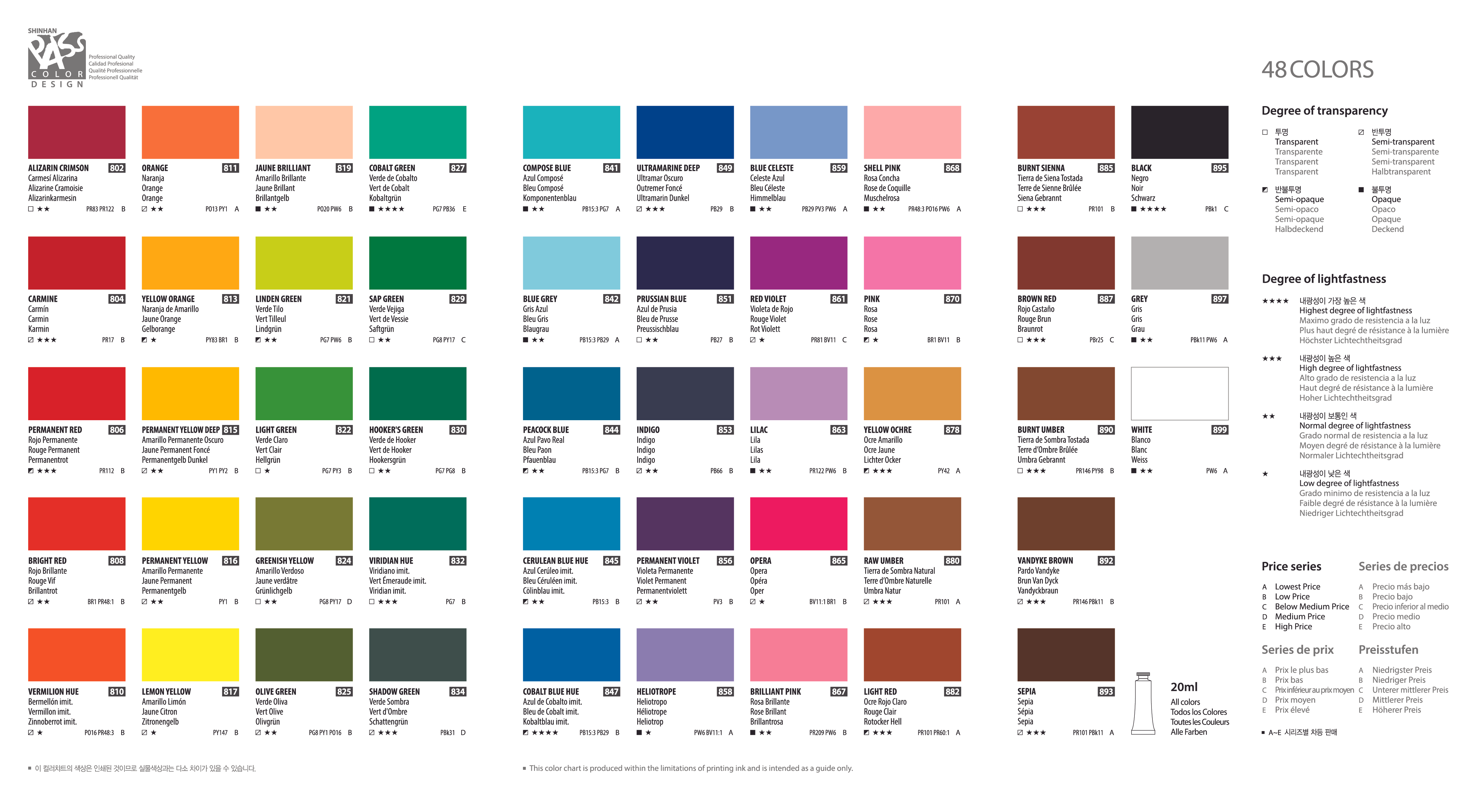 Touchnew Color Chart