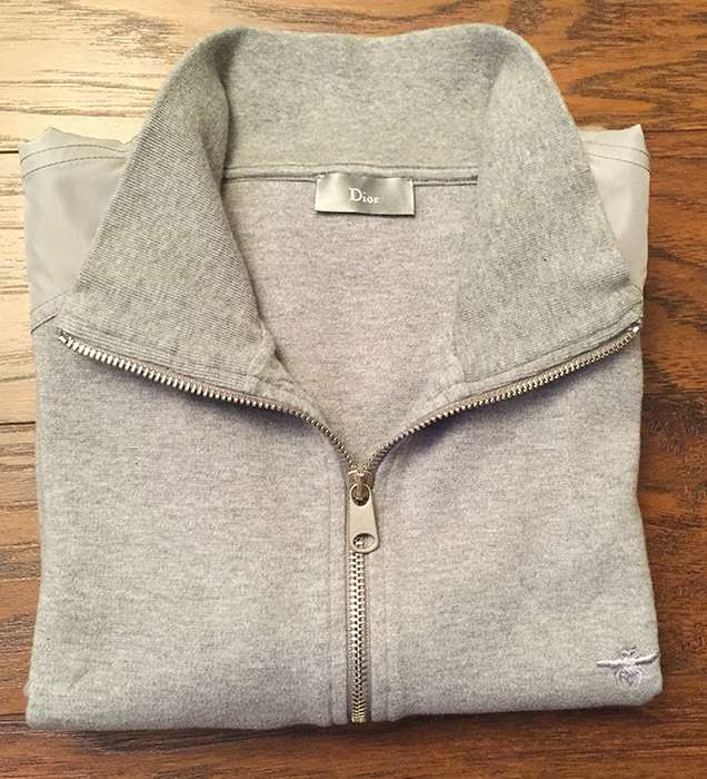 Dior Homme Gray Full Zip Sweater Cardigan Cotton Blend EU 54 | eBay