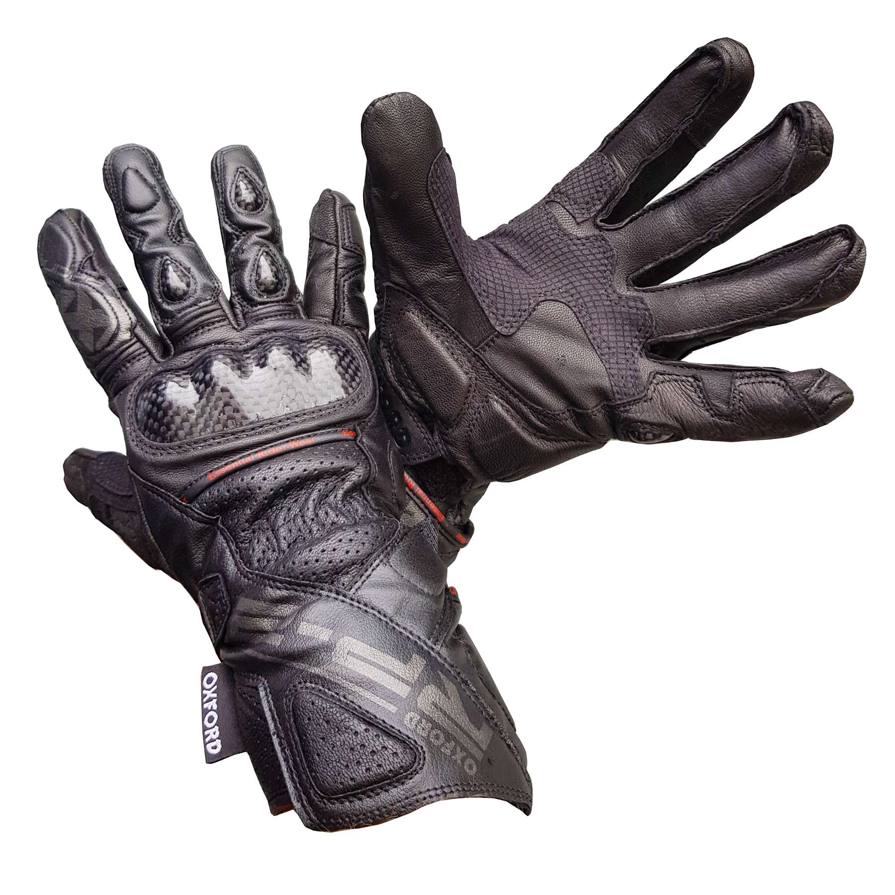 Oxford RP-2 2.0 Mens Long Sports Motorcycle Motorbike Gloves Stealth Black