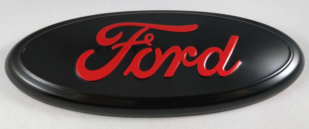 7 Red & Black FORD 04 14 F150 Rear Grill Tailgate Emblem.