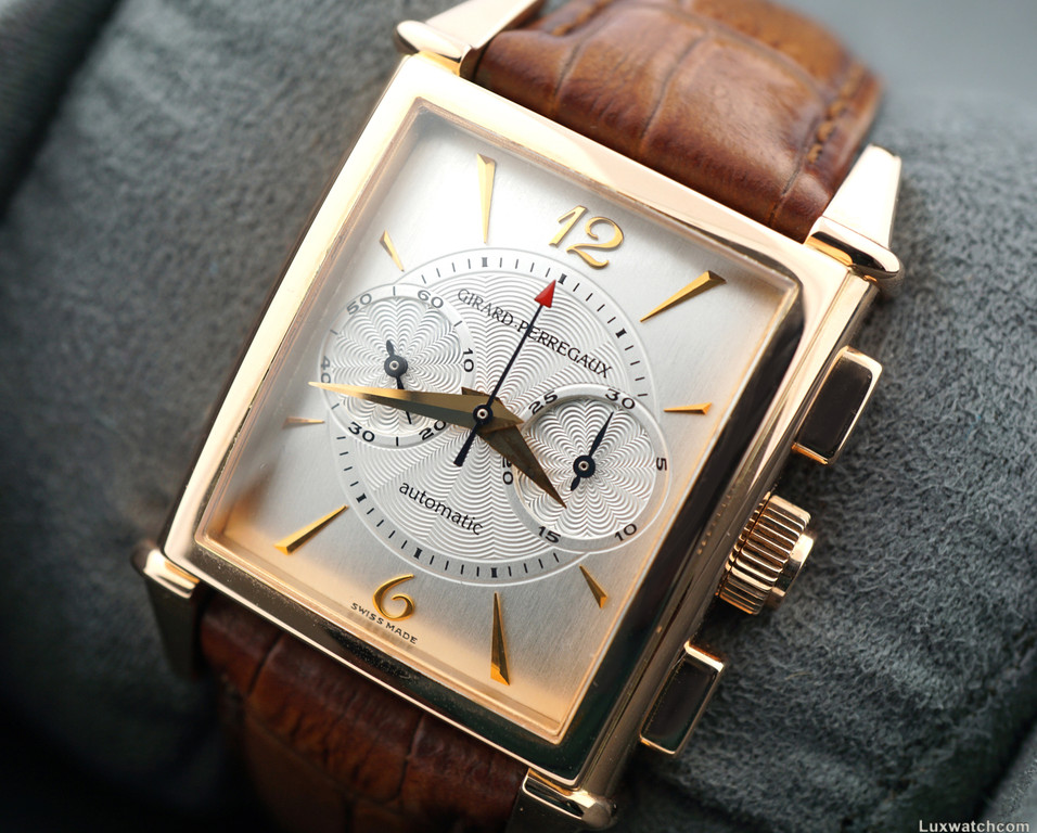 Girard Perregaux Vintage 1945 Chronograph 18K Rose Gold 2599 Wristwatch ...