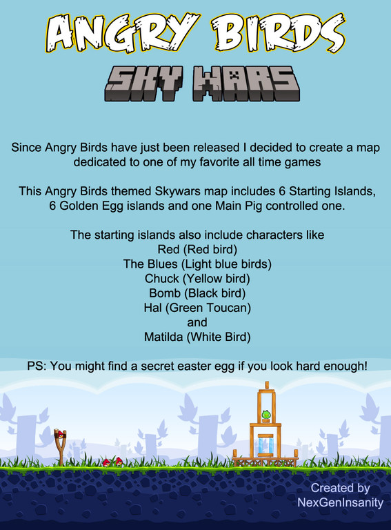 AngryBirds Skywars | Birds Galore | 250 Sub Special Part 3 Minecraft Map