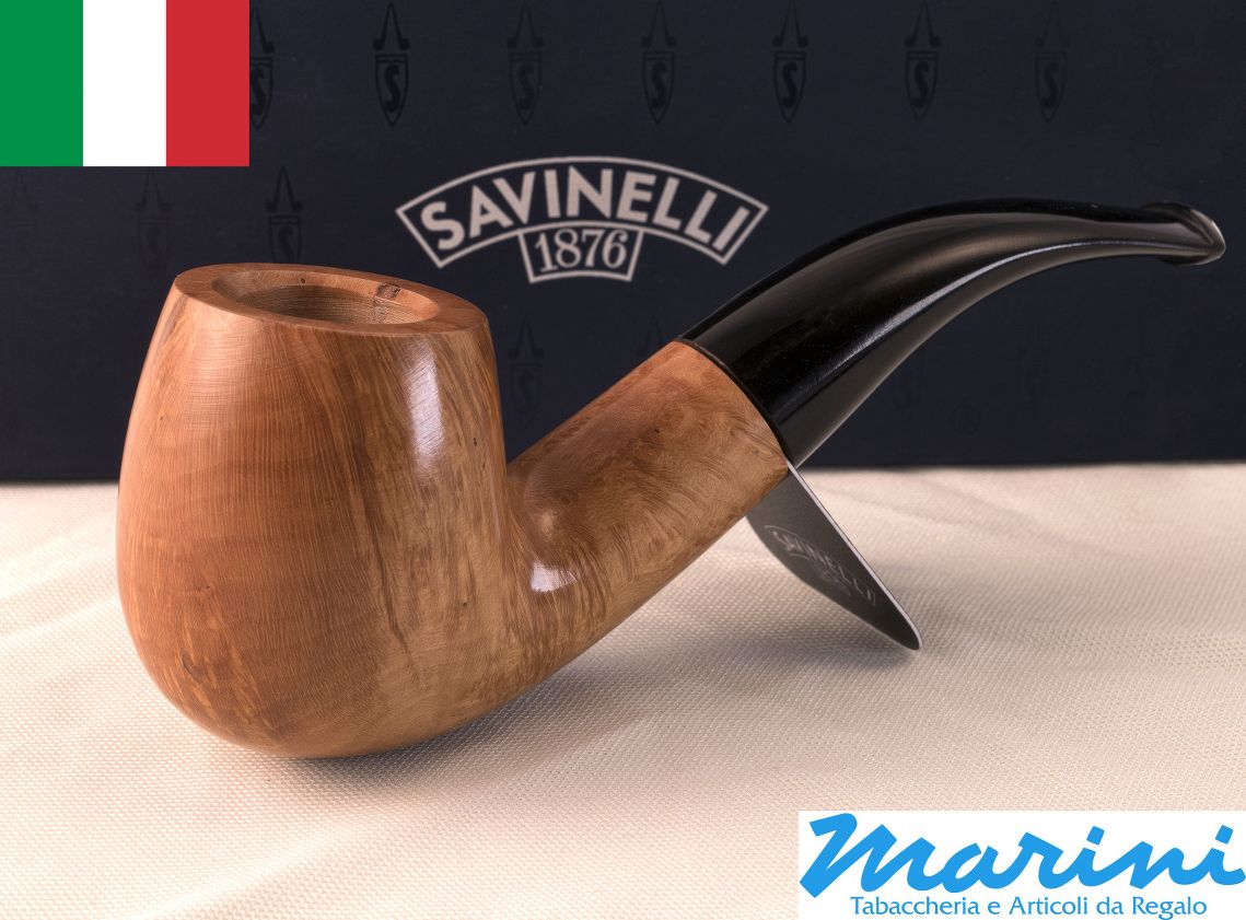 Smoking pipes pipe Savinelli 624 KS curve briar natural waxed wood made in Italy