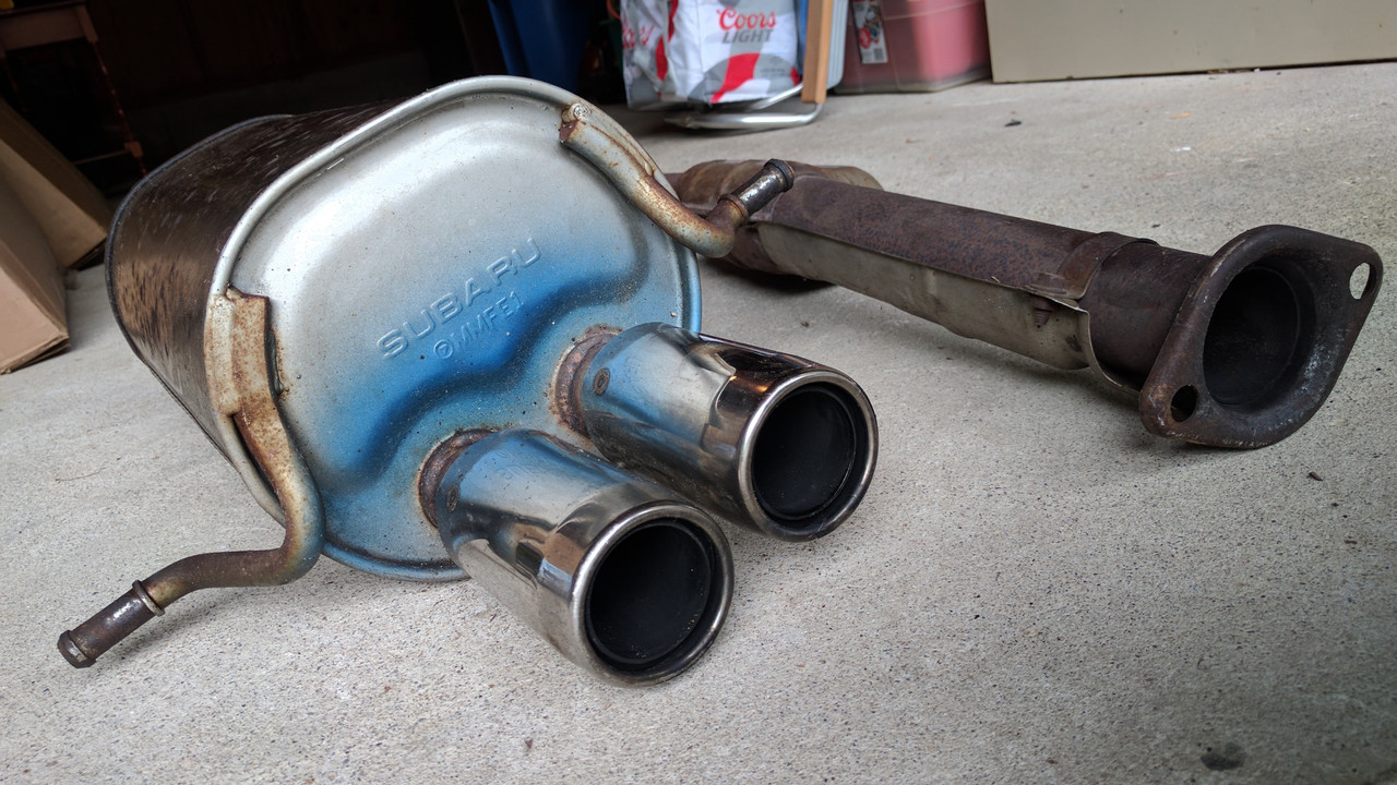 For Sale Stock OEM 2004 WRX Catback Exhaust (Twin Tips)