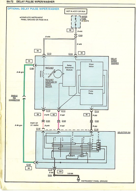 81 caballero wiper issue | GBodyForum - '78-'88 General ... starter wiring diagram for 1979 chevy truck 