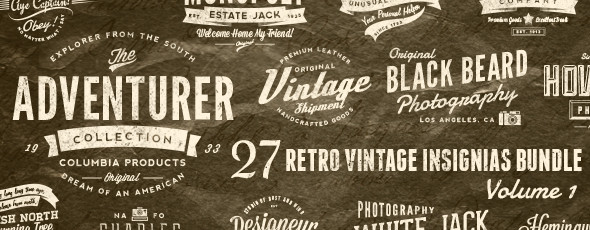 33 Trendy Retro Vintage Insignias Bundle Volume 3 - 13
