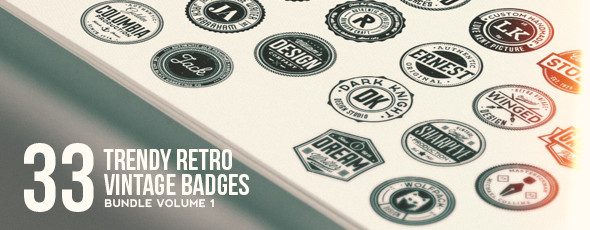 33 Trendy Retro Vintage Insignias Bundle Volume 3 - 5