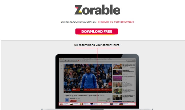 Zorableポップアップ広告を取り除きます