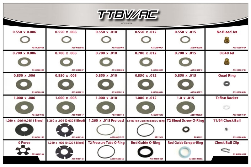 Rebuild Kit (11T, 13T, 35, 36, 37, 38 Series) - Twin Tube Base Valve Accessory Kit 