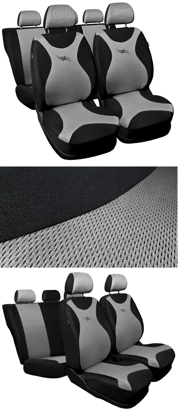 Car seat covers fit Kia Sorento full set black/silver archives.midweek.com